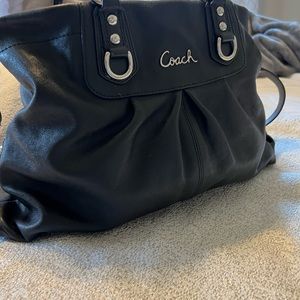Authentic Coach “Ashley” Black Smooth Leather Satchel ~ Like new condition!
